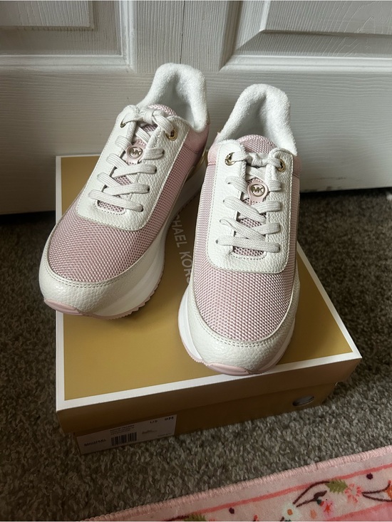 Michael Kors Shoes - Michael Kors Hattie Trainer Sneakers Powder Blush Pink/White Size 9 New w/ Box
